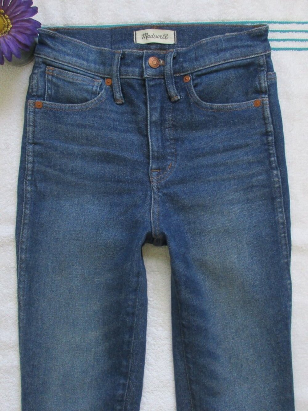MADEWELL Jeans Size 25 10" High Rise Skinny Blue Denim